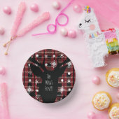 Buffalo Kariert Deer Snowflakes Weihnachtsfest Par Pappteller (Party)