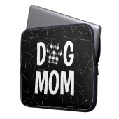 Buffalo Kariert DOG MAMA Pawprint Laptopschutzhülle (Vorderseite Links)