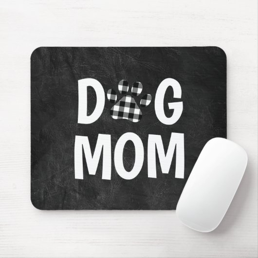 Buffalo Kariert DOG MAMA Pawprint Mousepad (Mit Mouse)
