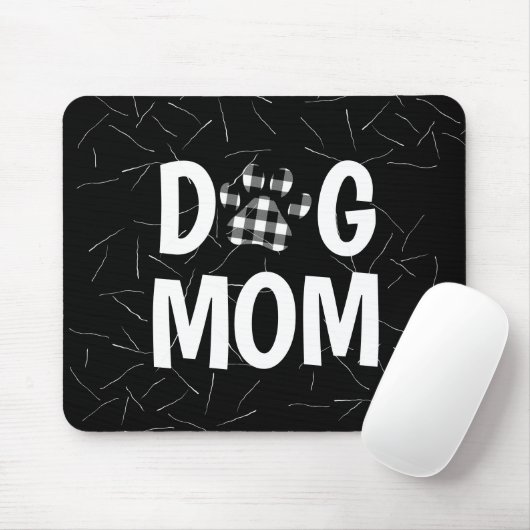 Buffalo Kariert DOG MAMA Pawprint Mousepad (Mit Mouse)