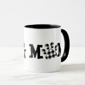 Buffalo Kariert Dog Mama Pawprints Tasse (VorderseiteRechts)