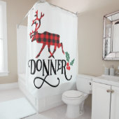 Buffalo Kariert Donner Reindeer Duschvorhang (Beispiel)