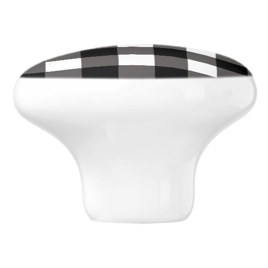Buffalo Kariert Drawer Pull Keramikknauf (Seitenansicht)