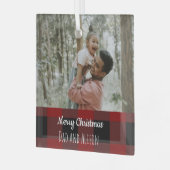 Buffalo kariert eins ornament aus glas (Vorderseite links)