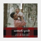 Buffalo kariert eins ornament aus glas (Rückseite)