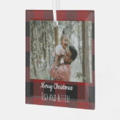 Buffalo kariert eins ornament aus glas (Vorderseite links)