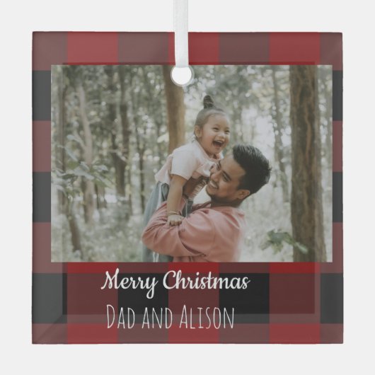 Buffalo kariert eins ornament aus glas (Vorderseite)