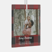 Buffalo kariert eins ornament aus glas (Vorderseite Rechts)