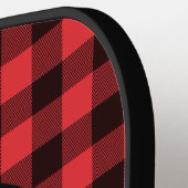 Buffalo Kariert Family Cabin Monogram Pickleball Schläger (Linke Seite)