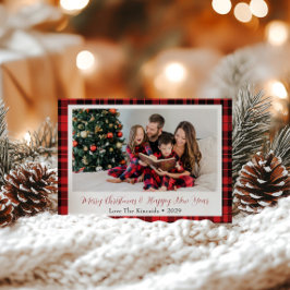 Buffalo Kariert Family Foto Grußkarte Karte