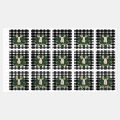 Buffalo Kariert Festivals Rentierfest Weihnachtsfe Etiketten (Blatt)