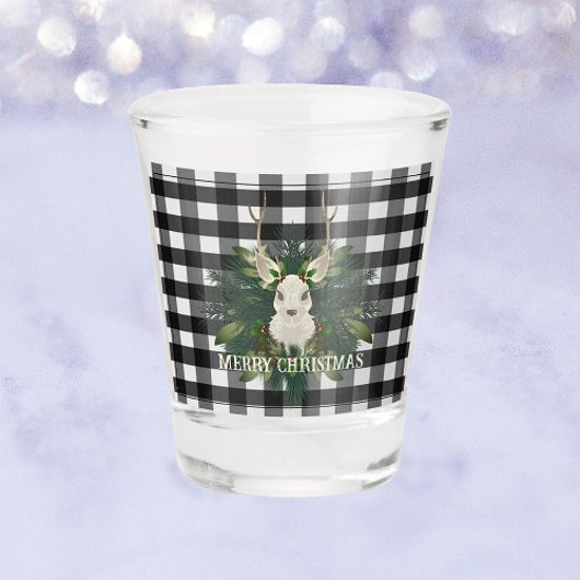 Buffalo Kariert Festivals Rentierfest Weihnachtsfe Schnapsglas