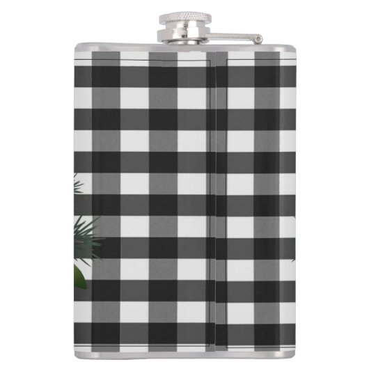 Buffalo Kariert Festivals Weihnachten Flachmann (Rückseite)