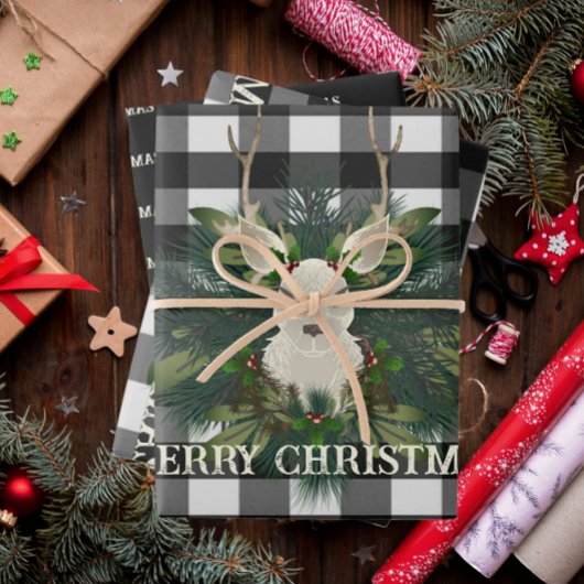 Buffalo Kariert Festivals Weihnachten Geschenkpapier Set