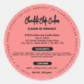 Buffalo kariert Florida Hütte Lebensmitteletikett Runder Aufkleber (Vorderseite)