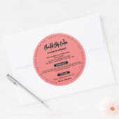 Buffalo kariert Florida Hütte Lebensmitteletikett Runder Aufkleber (Umschlag)