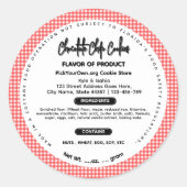 Buffalo kariert Florida Hütte Lebensmitteletikett Runder Aufkleber (Vorderseite)