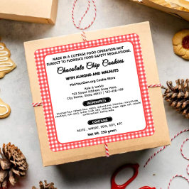 Buffalo kariert Florida Hütte Quadratischer Aufkleber