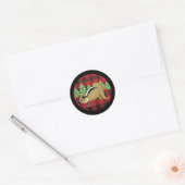 Buffalo Kariert Forest Chipmunk Round Sticker (Umschlag)