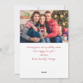 Buffalo Kariert Foto Weihnachtskarten Feiertagskarte (Rückseite)