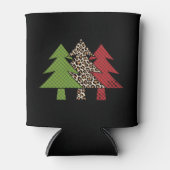 Buffalo Kariert frohe Weihnachtsbaumfamilie Matchi Dosenkühler (Vorderseite)