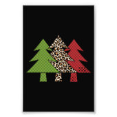 Buffalo Kariert frohe Weihnachtsbaumfamilie Matchi Fotodruck (Vorne)