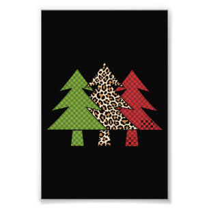 Buffalo Kariert frohe Weihnachtsbaumfamilie Matchi Fotodruck