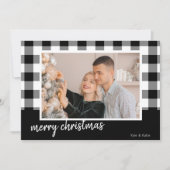 Buffalo Kariert Frohe Weihnachtskarte Weihnachten  (Vorderseite)