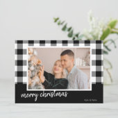 Buffalo Kariert Frohe Weihnachtskarte Weihnachten  (Stehend Vorderseite)