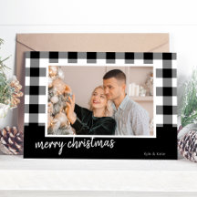 Buffalo Kariert Frohe Weihnachtskarte Weihnachten