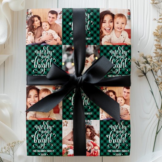 Buffalo Kariert fröhliches und helles Weihnachtsfe Geschenkpapier