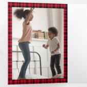 Buffalo Kariert Funny Alles ist nicht ruhig Dreifach Gefaltete Urlaubskarte (Innen Erste Seite)