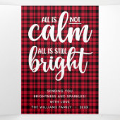 Buffalo Kariert Funny Alles ist nicht ruhig Dreifach Gefaltete Urlaubskarte (Innenseite Mitte)