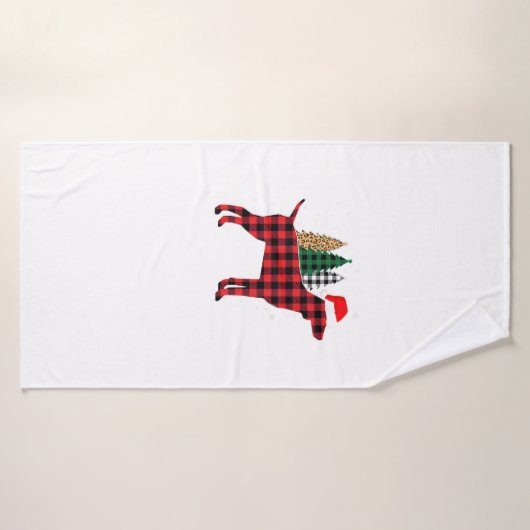 Buffalo Kariert German Pointer Dog Tree Christmas Badehandtuch (Badehandtuch)
