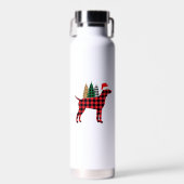 Buffalo Kariert German Pointer Dog Tree Christmas  Trinkflasche (Vorne)