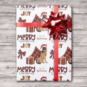 Buffalo Kariert German Shepherd Dog Weihnachten Geschenkpapier