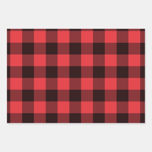 Buffalo Kariert Geschenkpapier Set (Vorderseite 2)