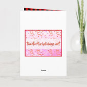 Buffalo Kariert, Gingham und Leopard Print Christm Karte (Rückseite)