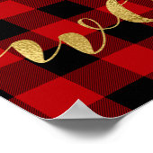 Buffalo Kariert Gold Script Weihnachten Willkommen Poster (Ecke)