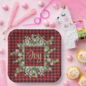 Buffalo Kariert Goldsparkle Eukalyptus Custom Pappteller (Party)