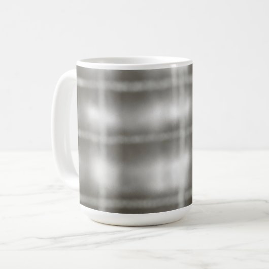 Buffalo kariert grau Tartan Aquarell rustikal Kaffeetasse (Vorderseite Links)