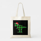 Buffalo Kariert Green Dinosaur T Rex Funny Christm Tragetasche (Rückseite)