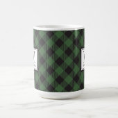 Buffalo Kariert Green Individuelle Name Kaffeetasse (Mittel)