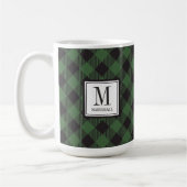 Buffalo Kariert Green Individuelle Name Kaffeetasse (Links)