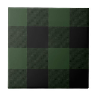 Buffalo Kariert Green Tartan Kariertes Muster Fliese