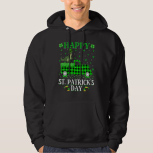 Buffalo Kariert Green Truck Dinosaur T Rex St. Pat Hoodie