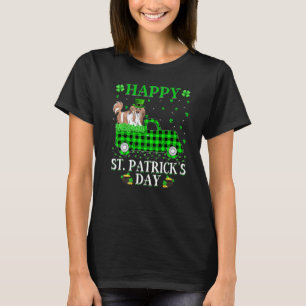 Buffalo Kariert Green Truck Shih Tzu Dog St Patric T-Shirt