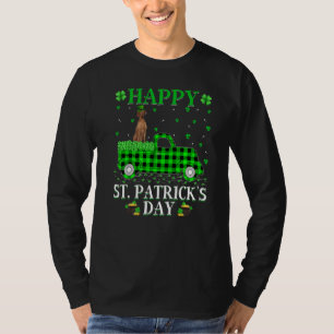 Buffalo Kariert Green Truck Vizsla Dog St. Patrick T-Shirt