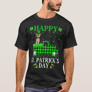 Buffalo Kariert Green Truck Yorkie Dog St Patrick' T-Shirt