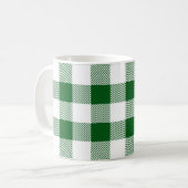 Buffalo Kariert Green White Karo Kaffeetasse (Vorderseite Links)